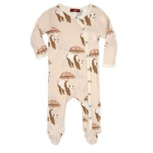 MILKBARN panda bamboo footie